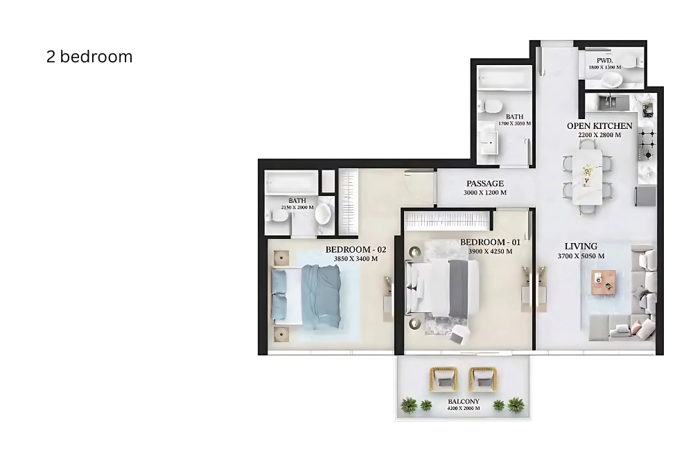 2 Bedroom
